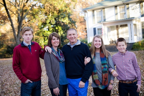 A photo of Harrison with his family