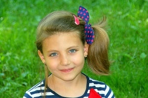 Young girl in grass